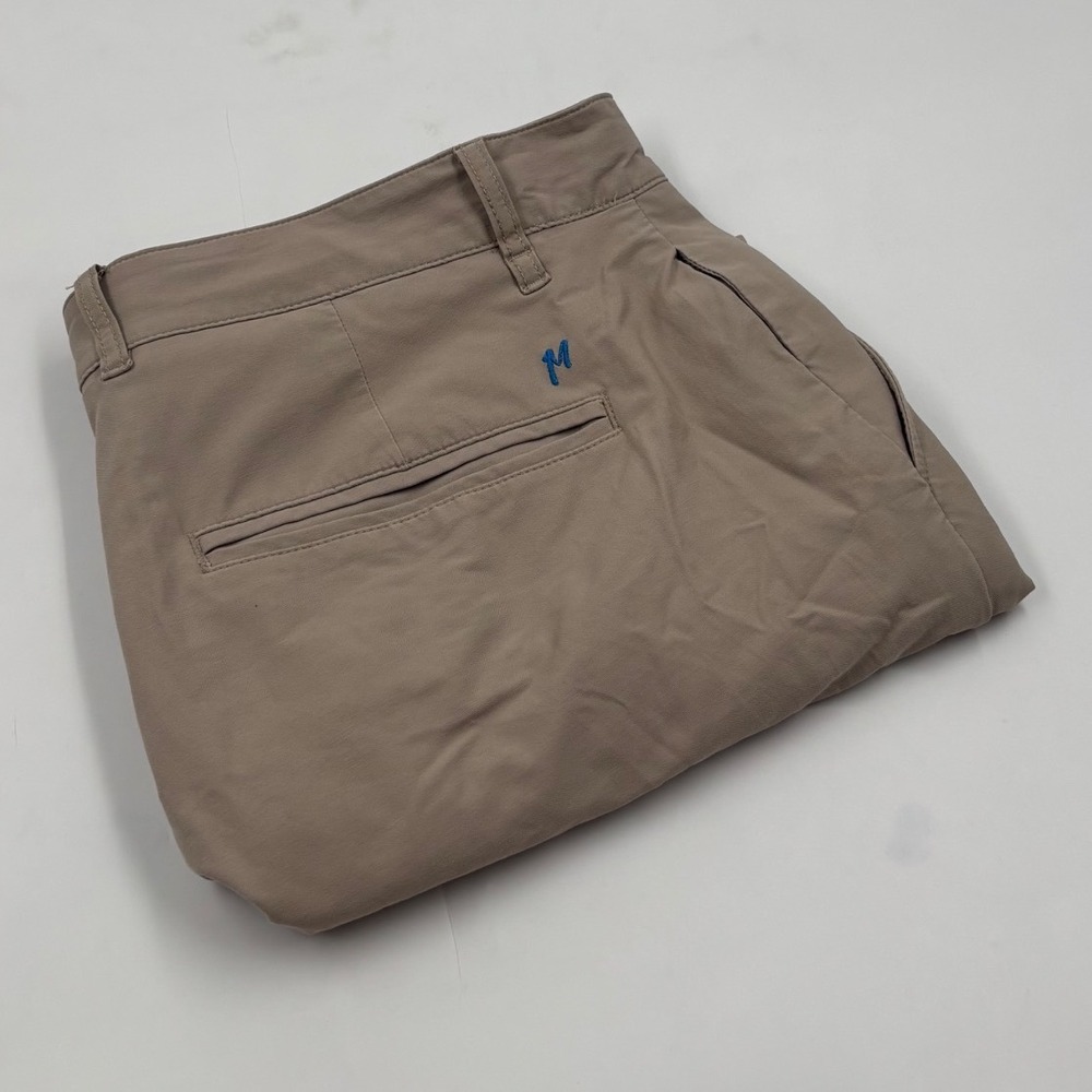 Mugsy Arnies Men 38 Tan Khaki Performance Golf Stretch Cotton Blend Shorts